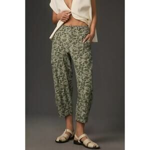 Anthropologie The Camden Utility Barrel Cargo Trousers Pant Camo Size 8